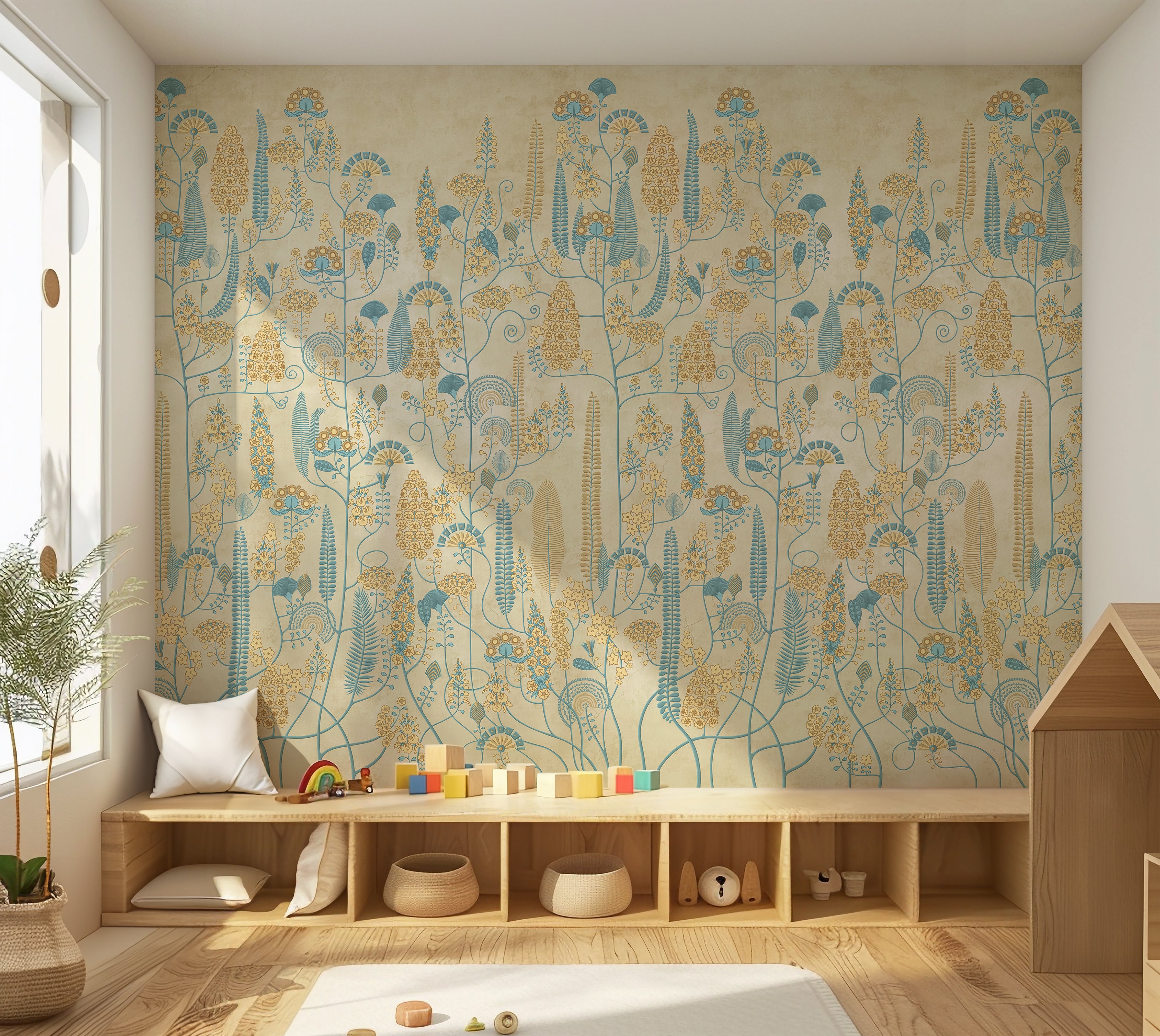 Premium Wallpaper Wall Mural - Antique Botanical Pattern