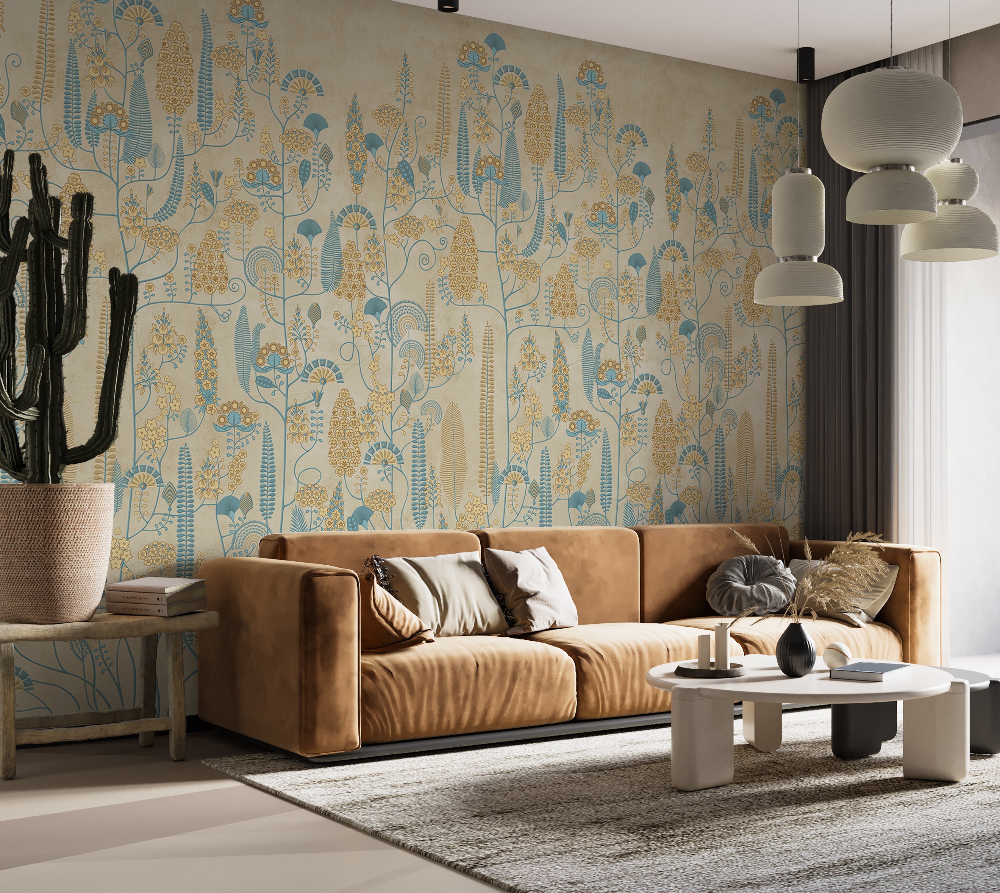 Premium Wallpaper Wall Mural - Antique Botanical Pattern
