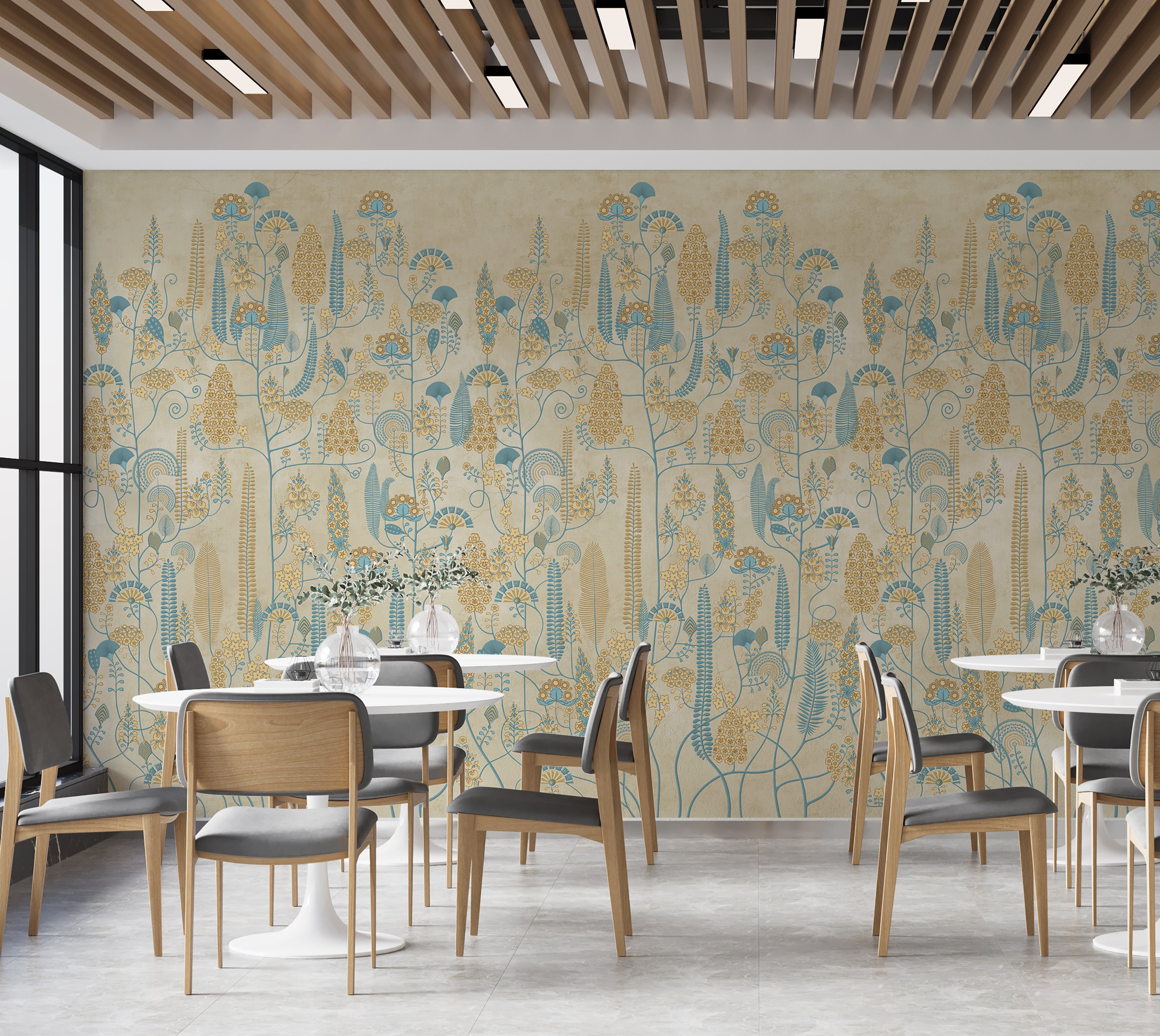 Premium Wallpaper Wall Mural - Antique Botanical Pattern