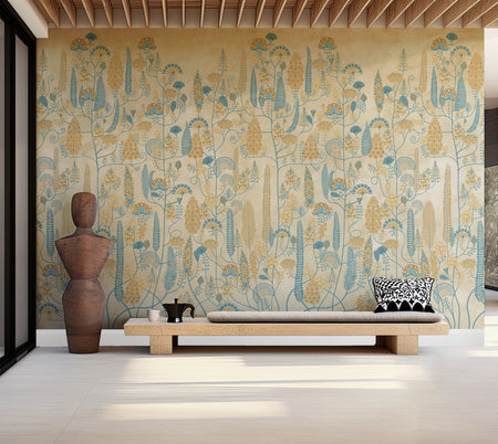 Premium Wallpaper Wall Mural - Antique Botanical Pattern