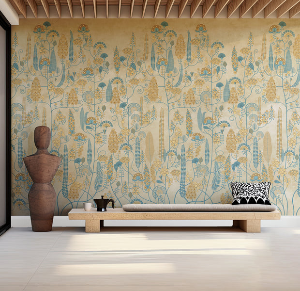 Premium Wallpaper Wall Mural - Antique Botanical Pattern