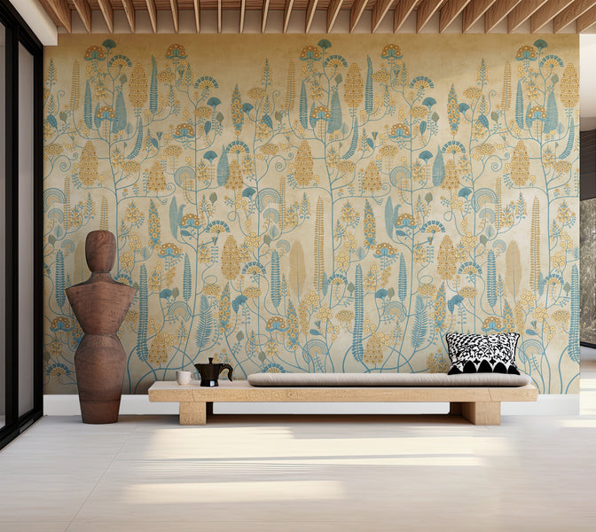 Premium Wallpaper Wall Mural - Antique Botanical Pattern