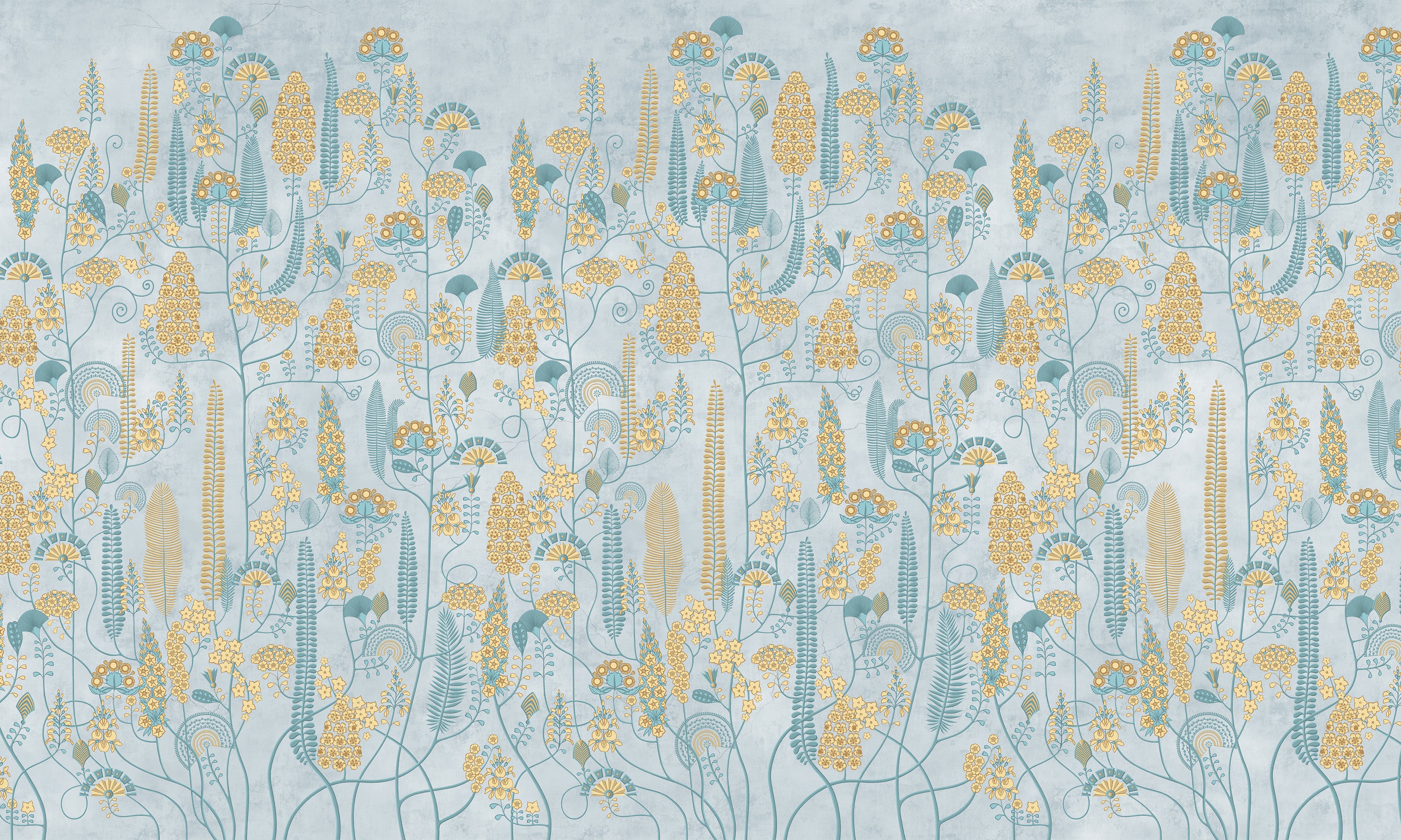 Premium Wallpaper Wall Mural - Soft Vintage Floral Pattern