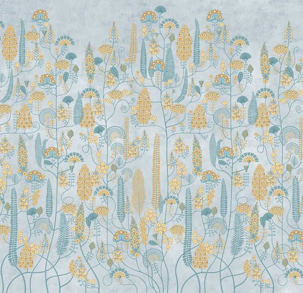 Premium Wallpaper Wall Mural - Soft Vintage Floral Pattern