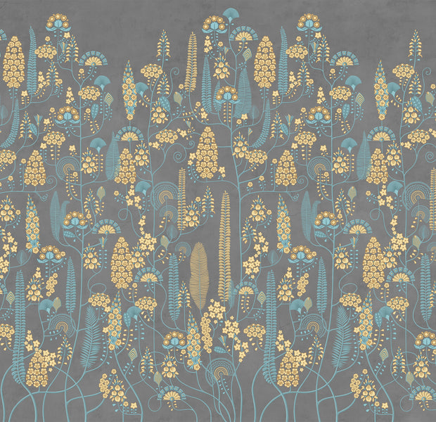 Premium Wallpaper Wall Mural - Stone Classic Floral Pattern