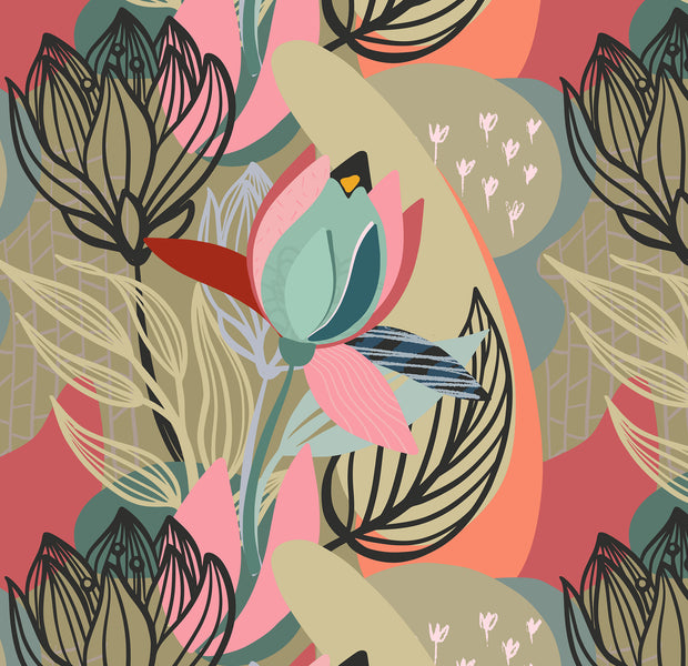 Premium Wallpaper Wall Mural - Abstract Botanical Lines