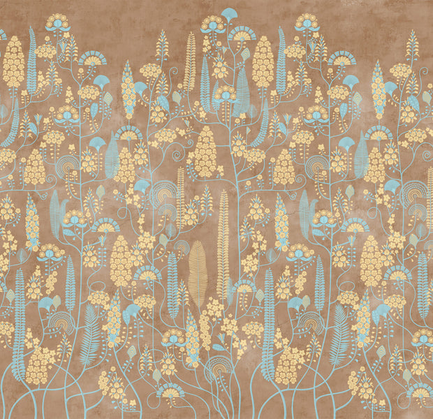 Premium Wallpaper Wall Mural - Warm Linen Botanical Lines