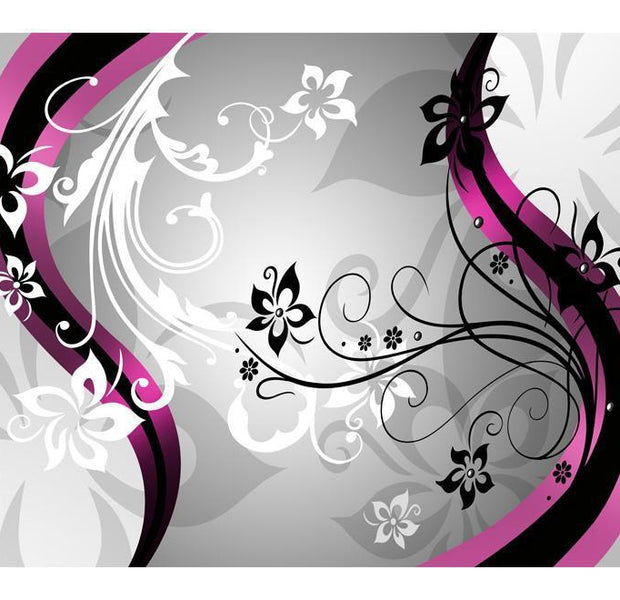 Wall mural - Art-flowers (pink)