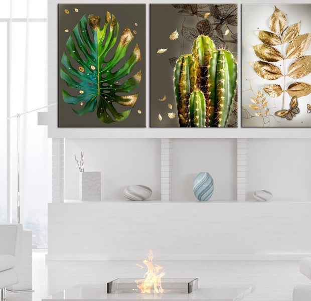 Stretched Canvas Nordic Art - Covered in Gold