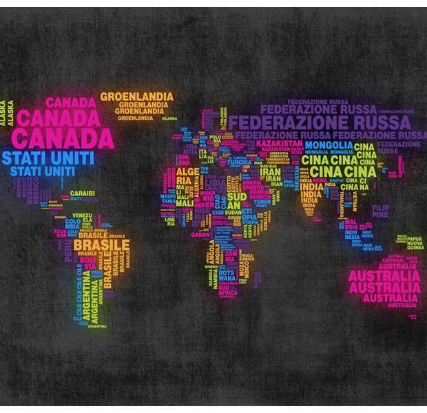 Wall mural - map, Italian - colors