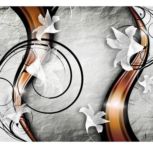 Wall mural - Lily on a stone