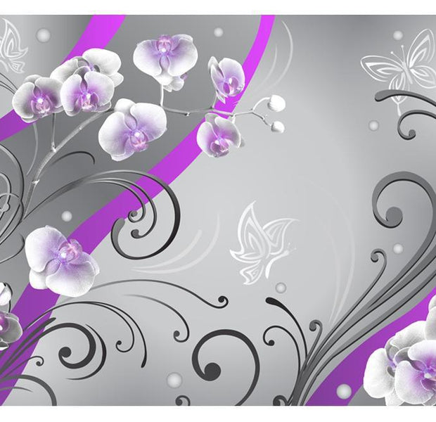 Wall mural - Purple orchids - variation