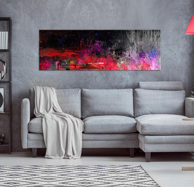 Abstract Canvas Wall Art - Hot Night In August