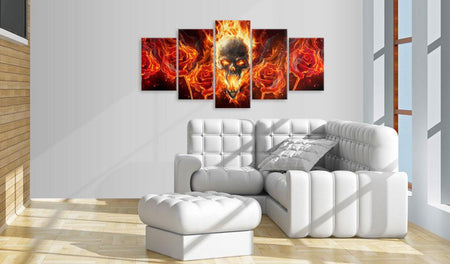 Canvas Print - Fiery skull