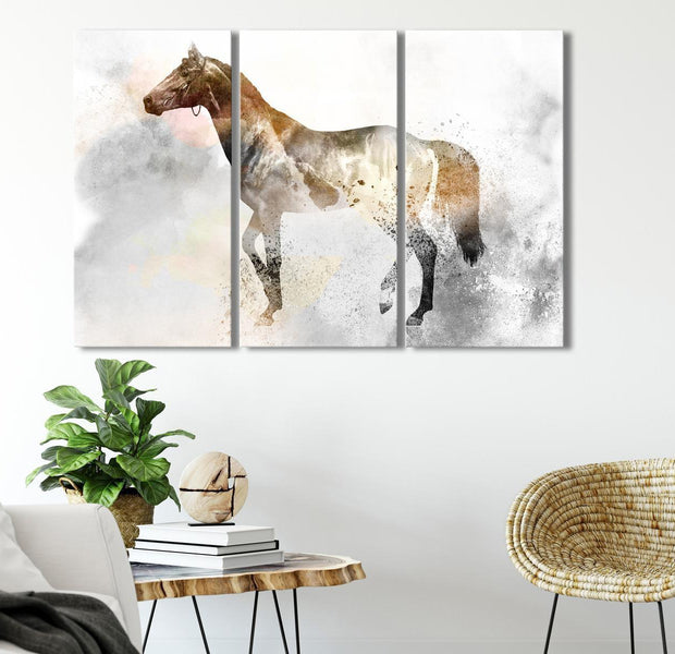 Stretched Canvas Animal Art - Beautiful Strong Horse