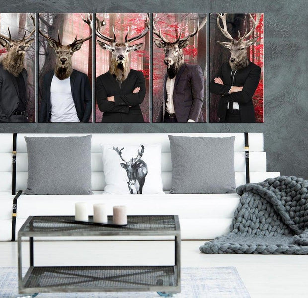 Stretched Canvas Nordic Art - People In Masks