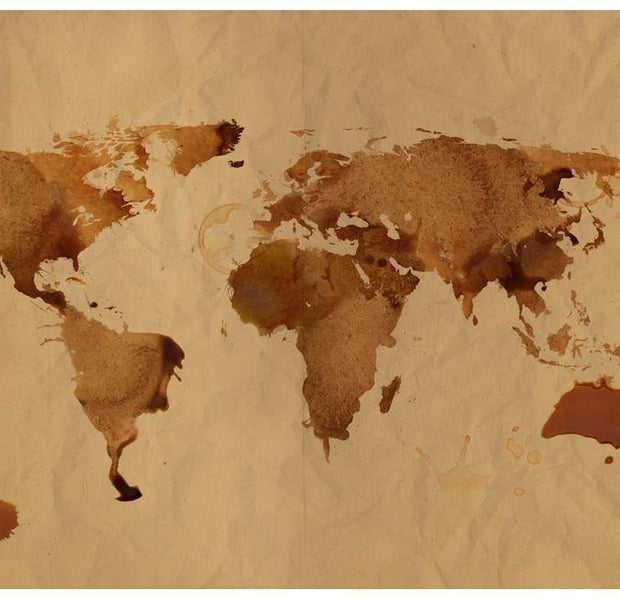 Wall mural - Tea map of the World