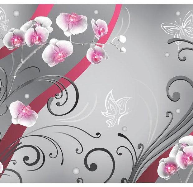 Wall mural - Pink orchids - variation