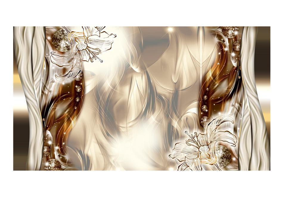 Floral Wallpaper Wall Mural - Sparkling Flowers - XXL