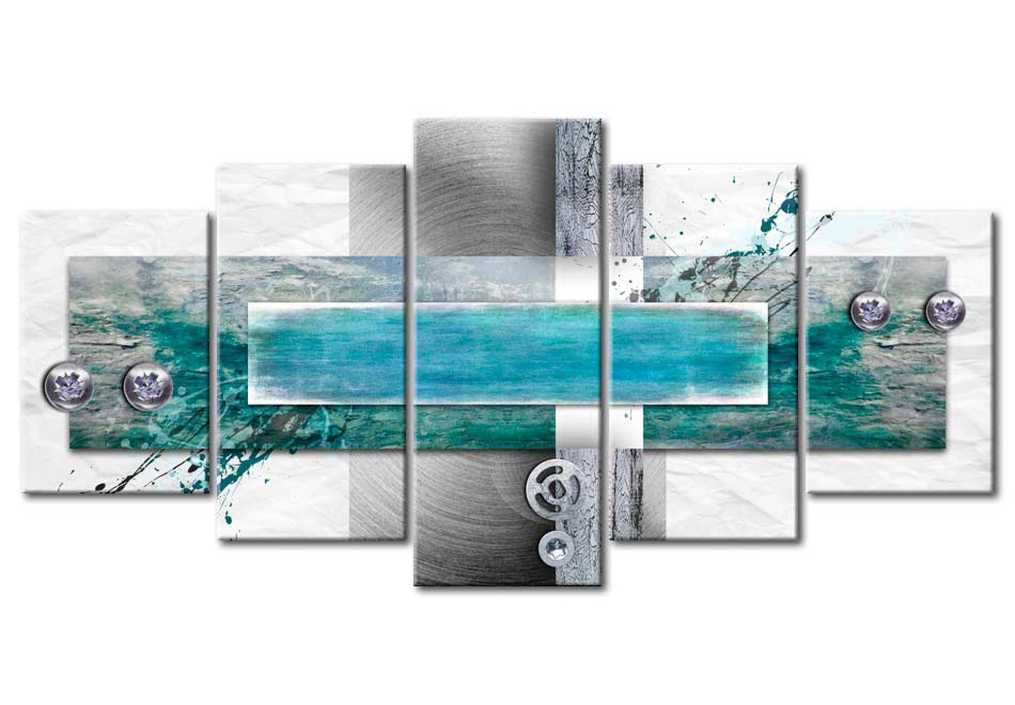 Glam Canvas Wall Art - Blue Symphony - 5 Pieces