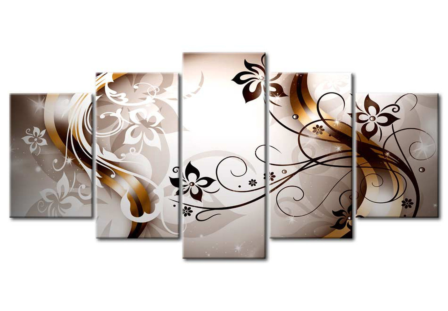 Glam Canvas Wall Art - Brown Delicacy - 5 Pieces