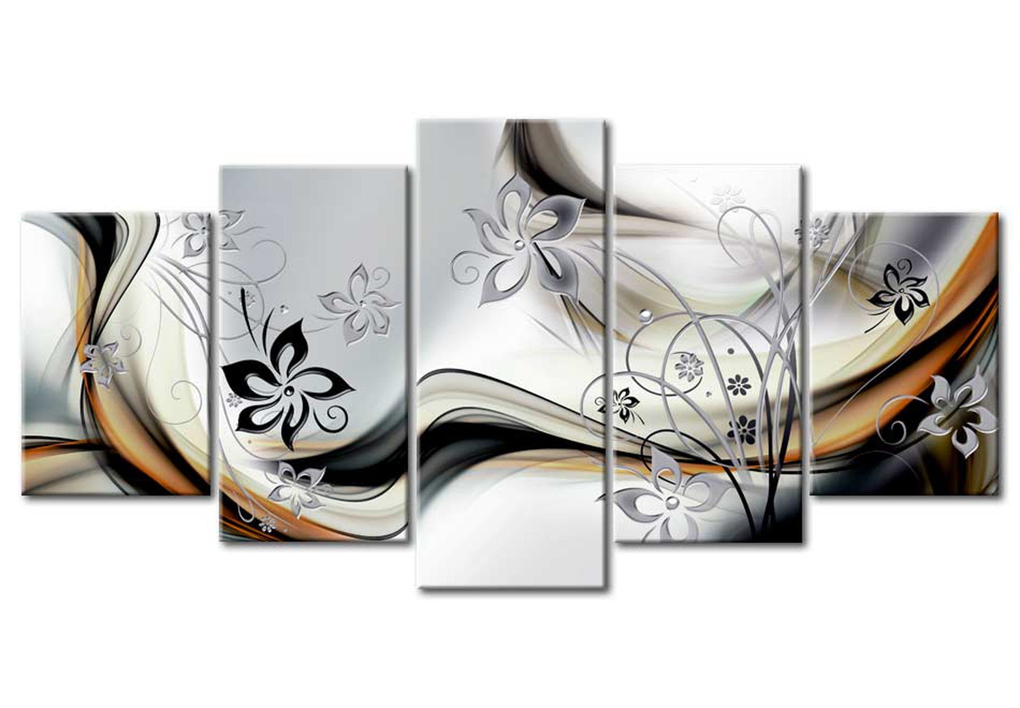 Glam Canvas Wall Art - Dance Of Lightness - 5 Pieces