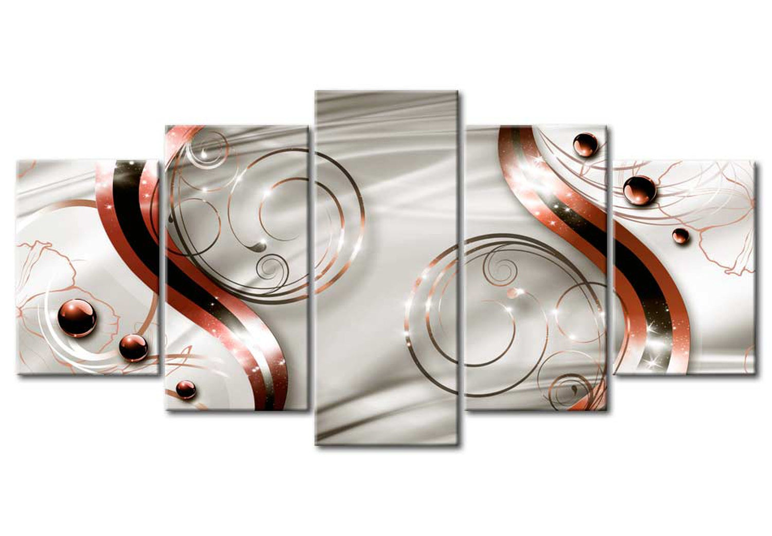 Glam Canvas Wall Art - Sophisticated Shine - 5 Pieces