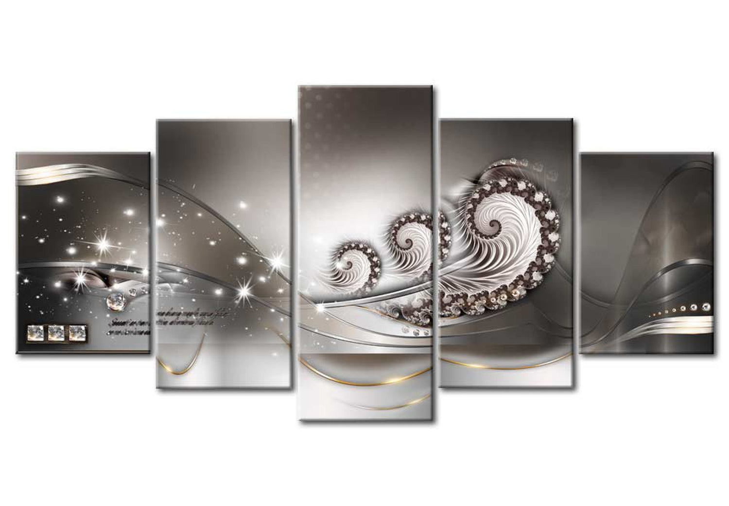 Glam Canvas Wall Art - Elegant Stairs - 5 Pieces