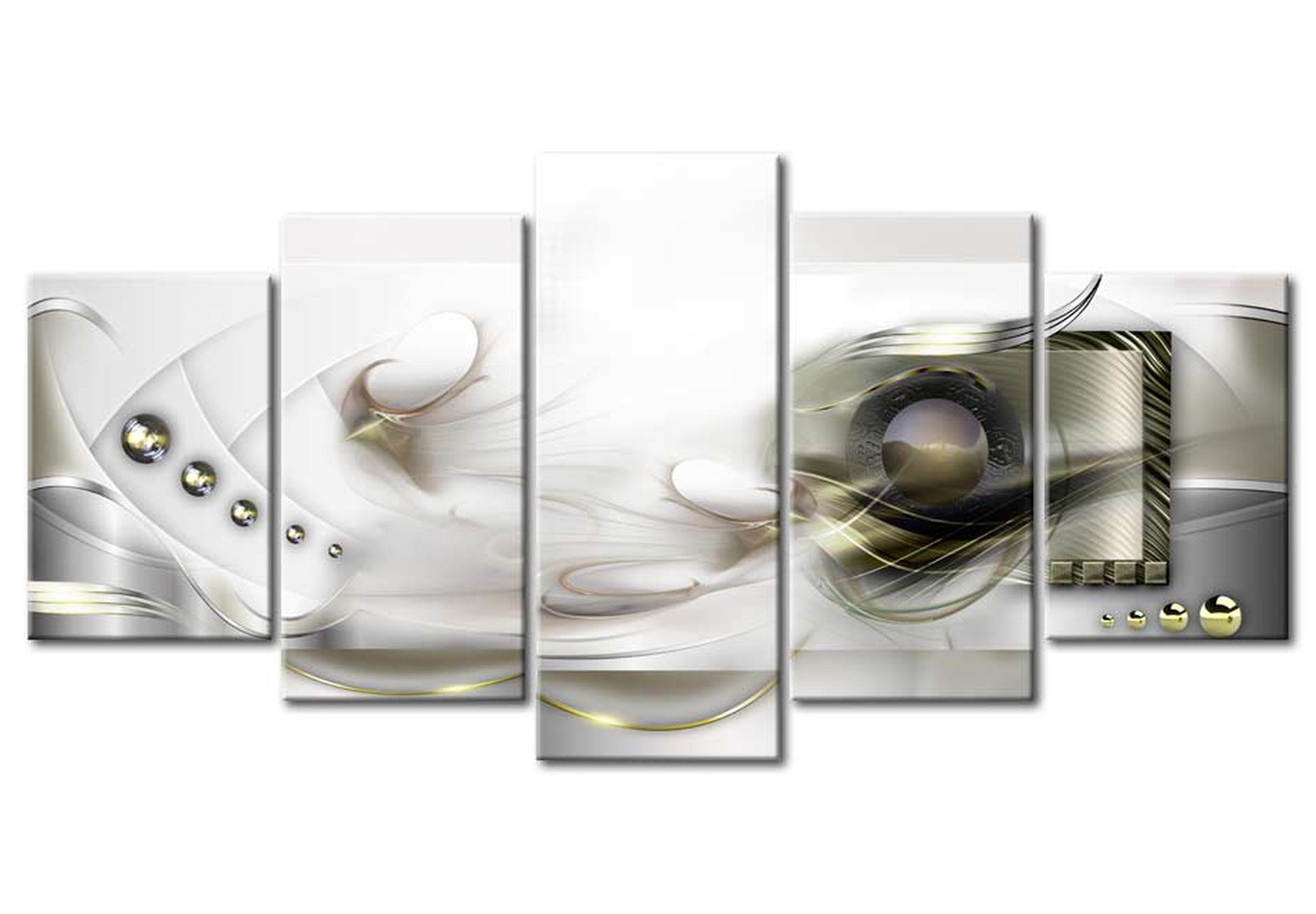 Glam Canvas Wall Art - Silken Symphony - 5 Pieces