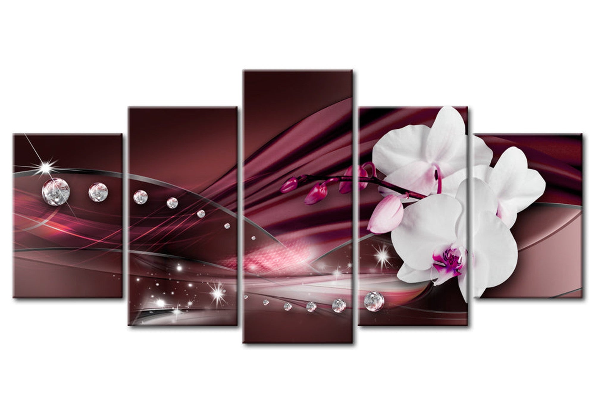 Glam Canvas Wall Art - Diamond Journey - 5 Pieces