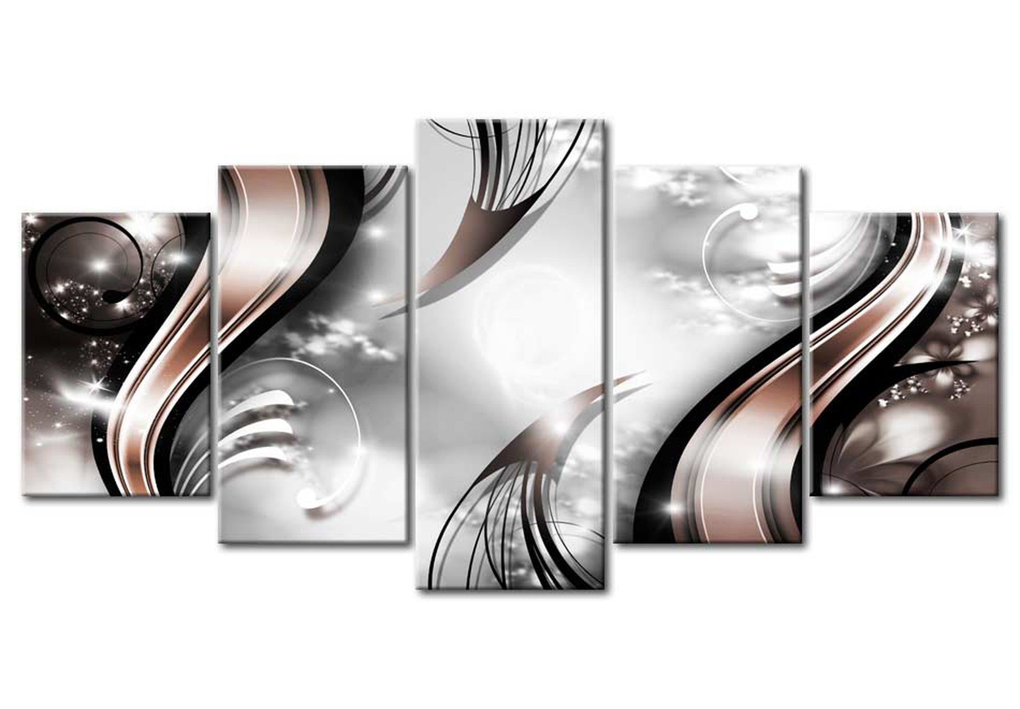 Glam Canvas Wall Art - Cinnamon Mirage - 5 Pieces