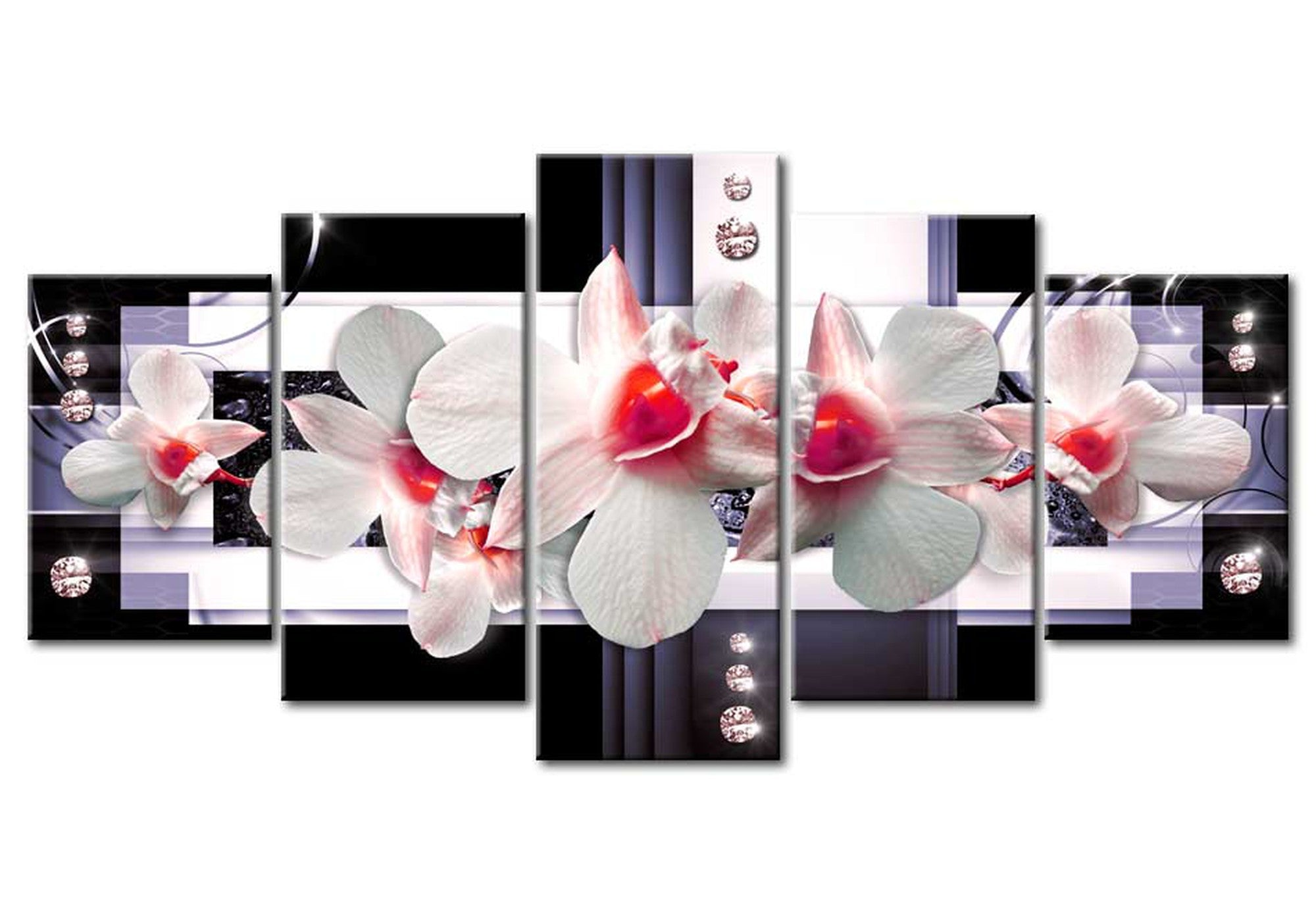 Glam Canvas Wall Art - Modern Brilliance - 5 Pieces