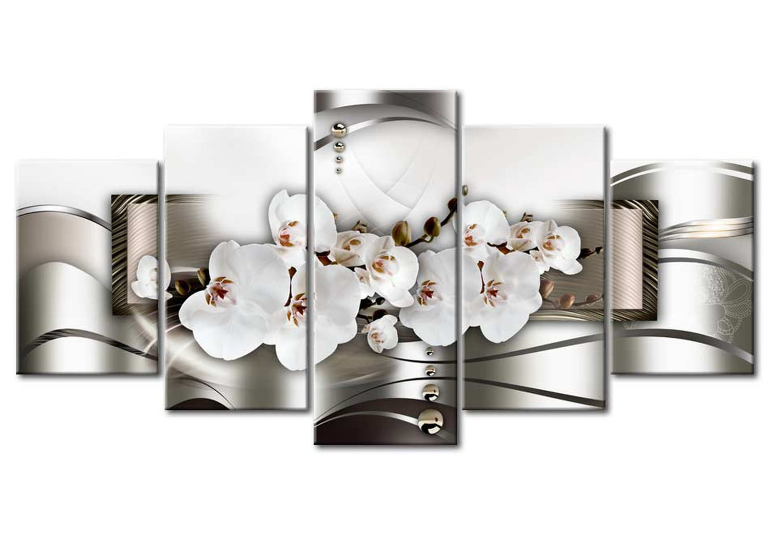 Glam Canvas Wall Art - Orchid Riddle - 5 Pieces
