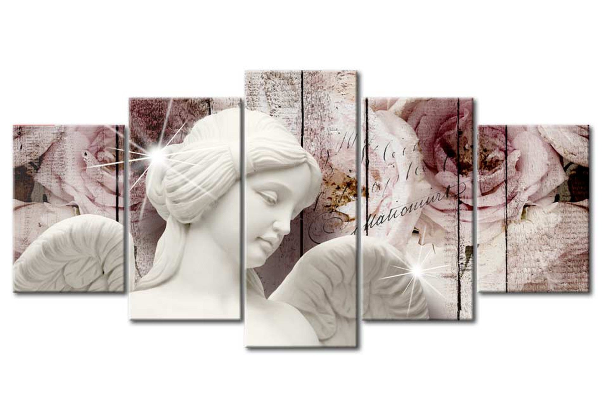 Vintage Canvas Wall Art - Angel Time - 5 Pieces