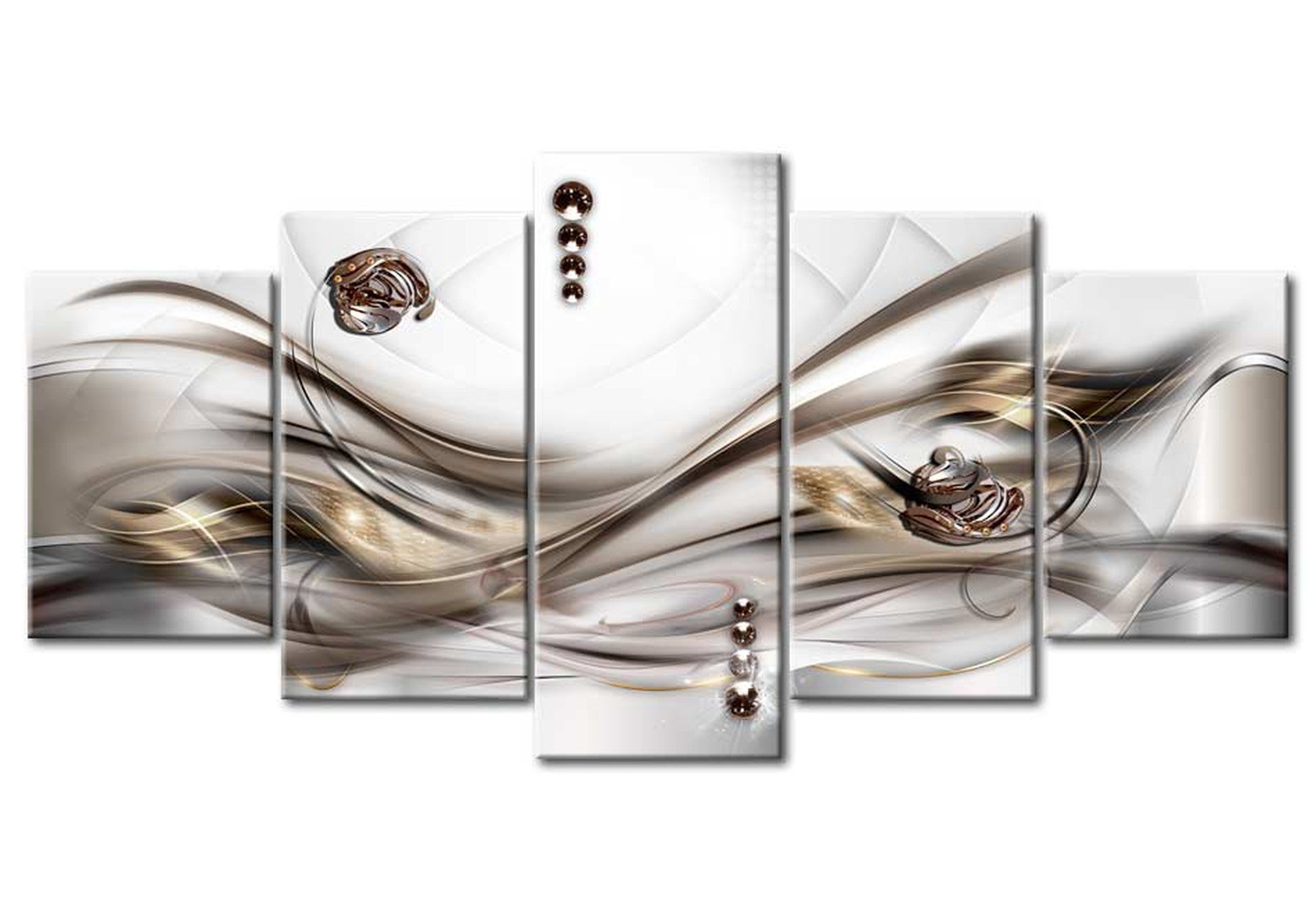 Glam Canvas Wall Art - Dreamy Waves - 5 Pieces