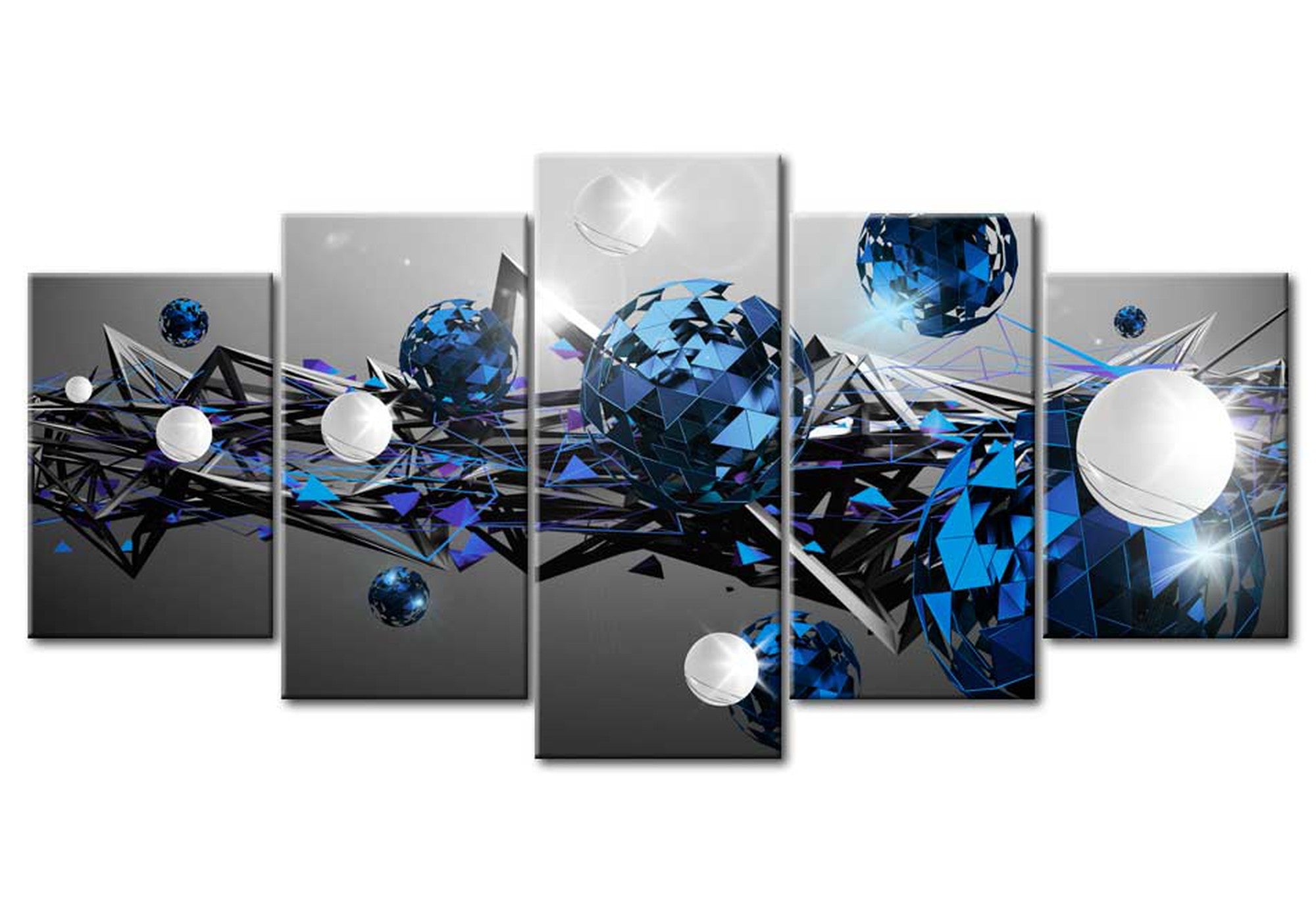 Glam Canvas Wall Art - Glittering Milky Way - 5 Pieces