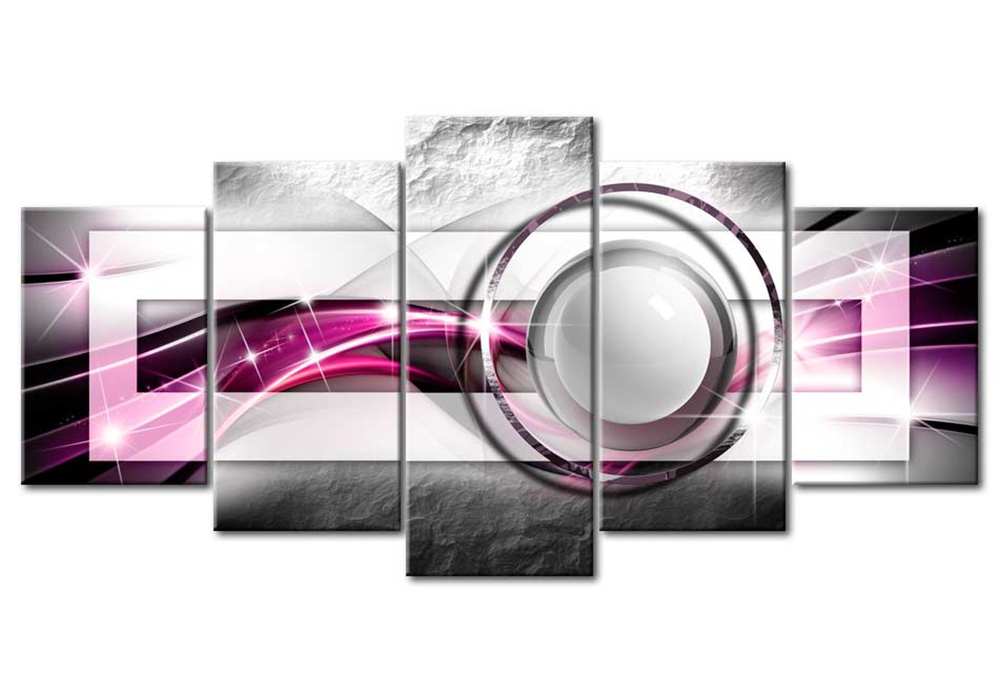 Glam Canvas Wall Art - Modern Pink - 5 Pieces