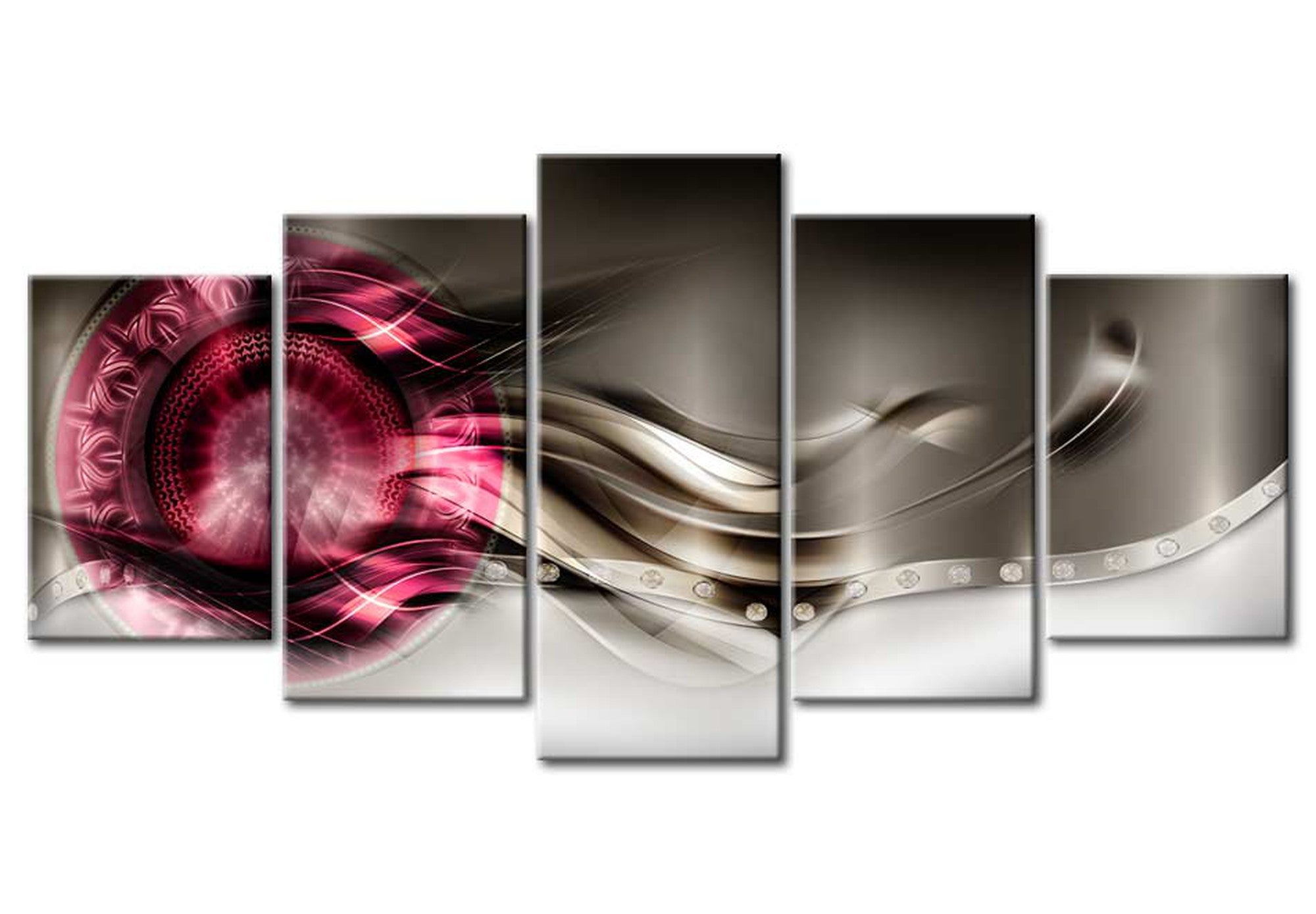 Glam Canvas Wall Art - Sleek Sophistication - 5 Pieces