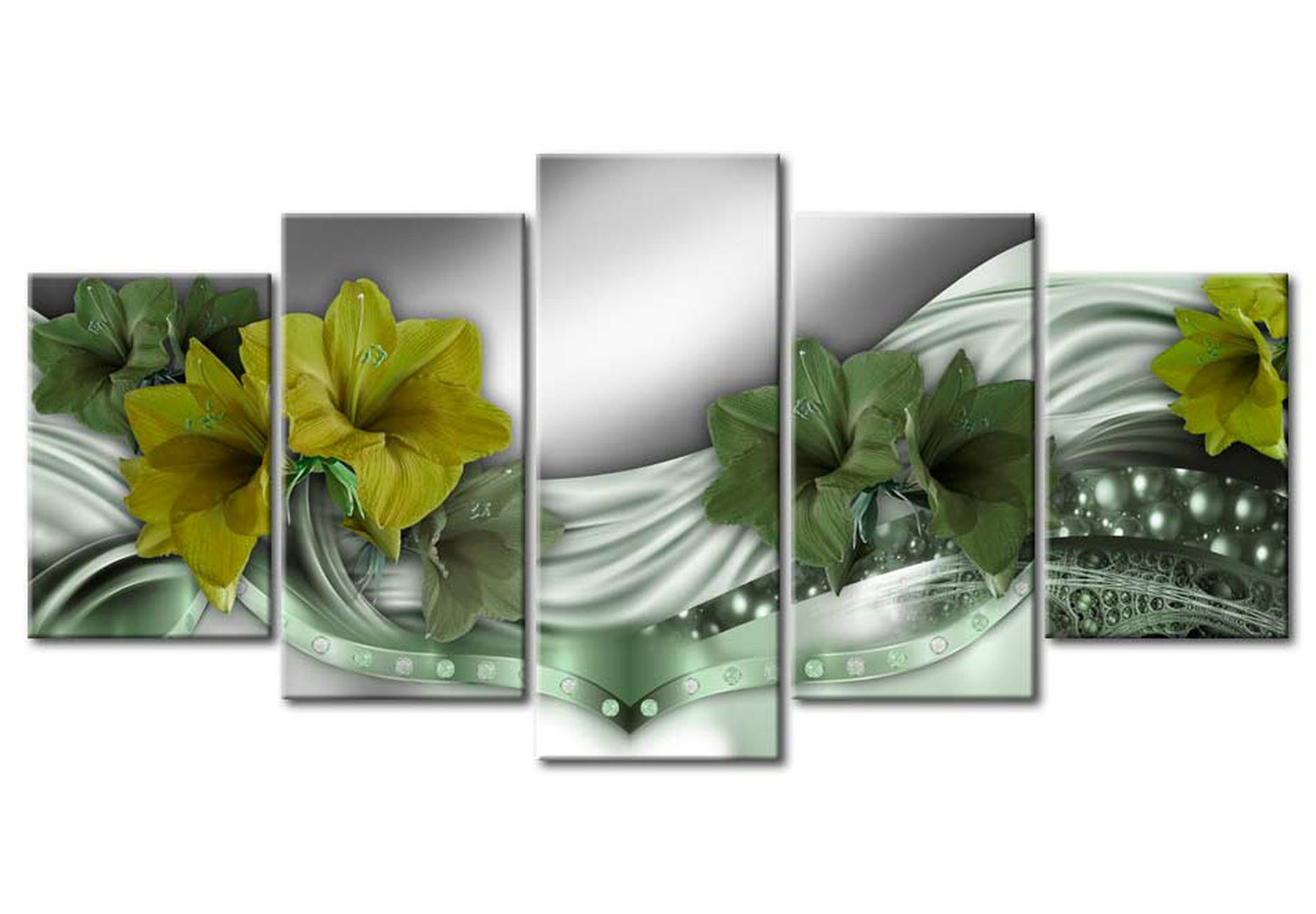 Glam Canvas Wall Art - Floral Melody - 5 Pieces