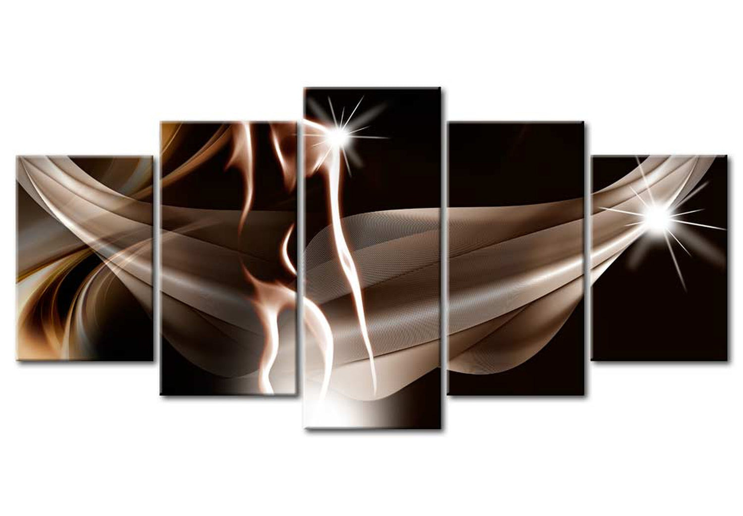 Glam Canvas Wall Art - Wave Of Elegance - 5 Pieces