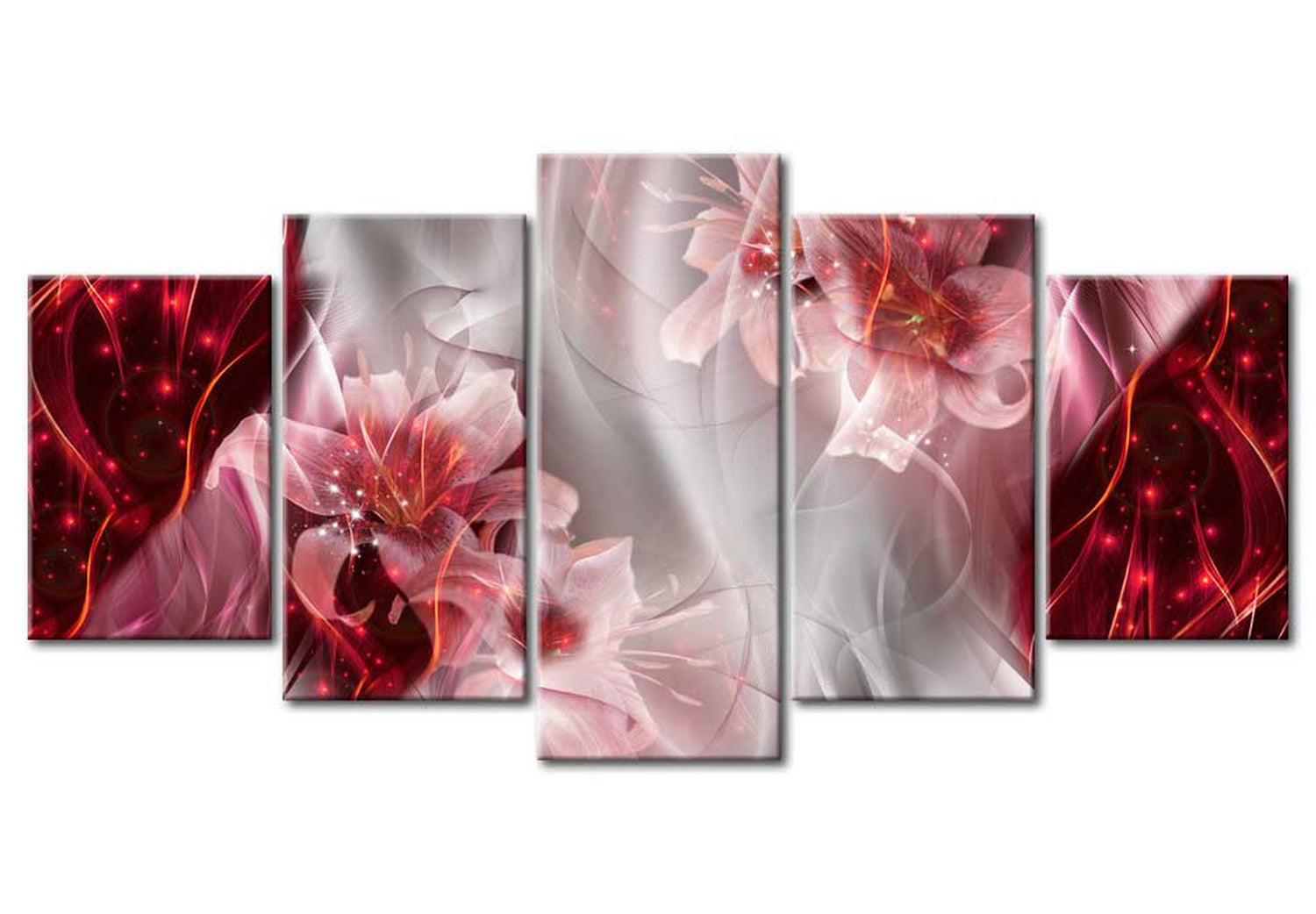 Glam Canvas Wall Art - Floral Muse - 5 Pieces