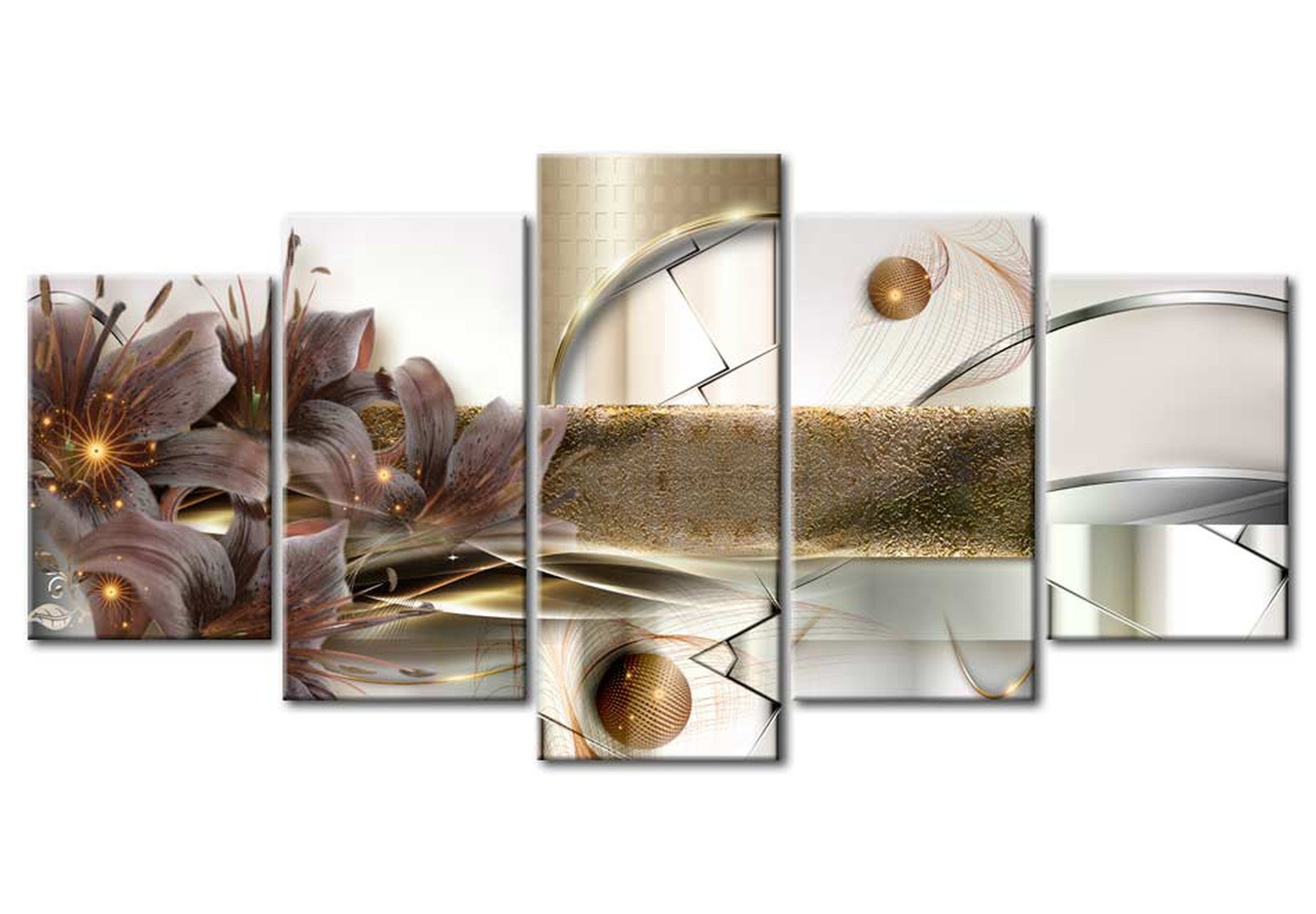 Glam Canvas Wall Art - Space Garden - 5 Pieces