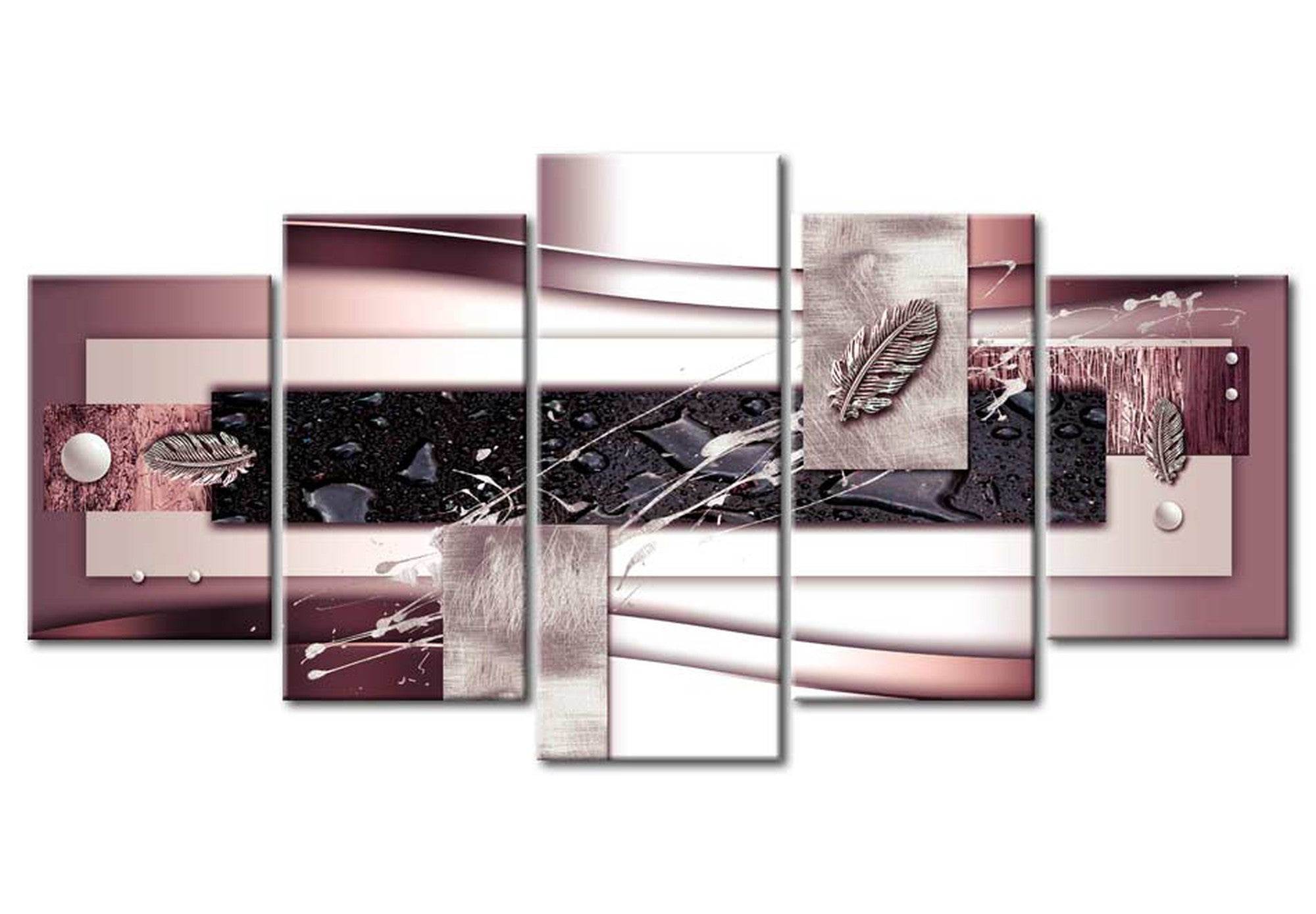 Glam Canvas Wall Art - Shiny Harmony - 5 Pieces