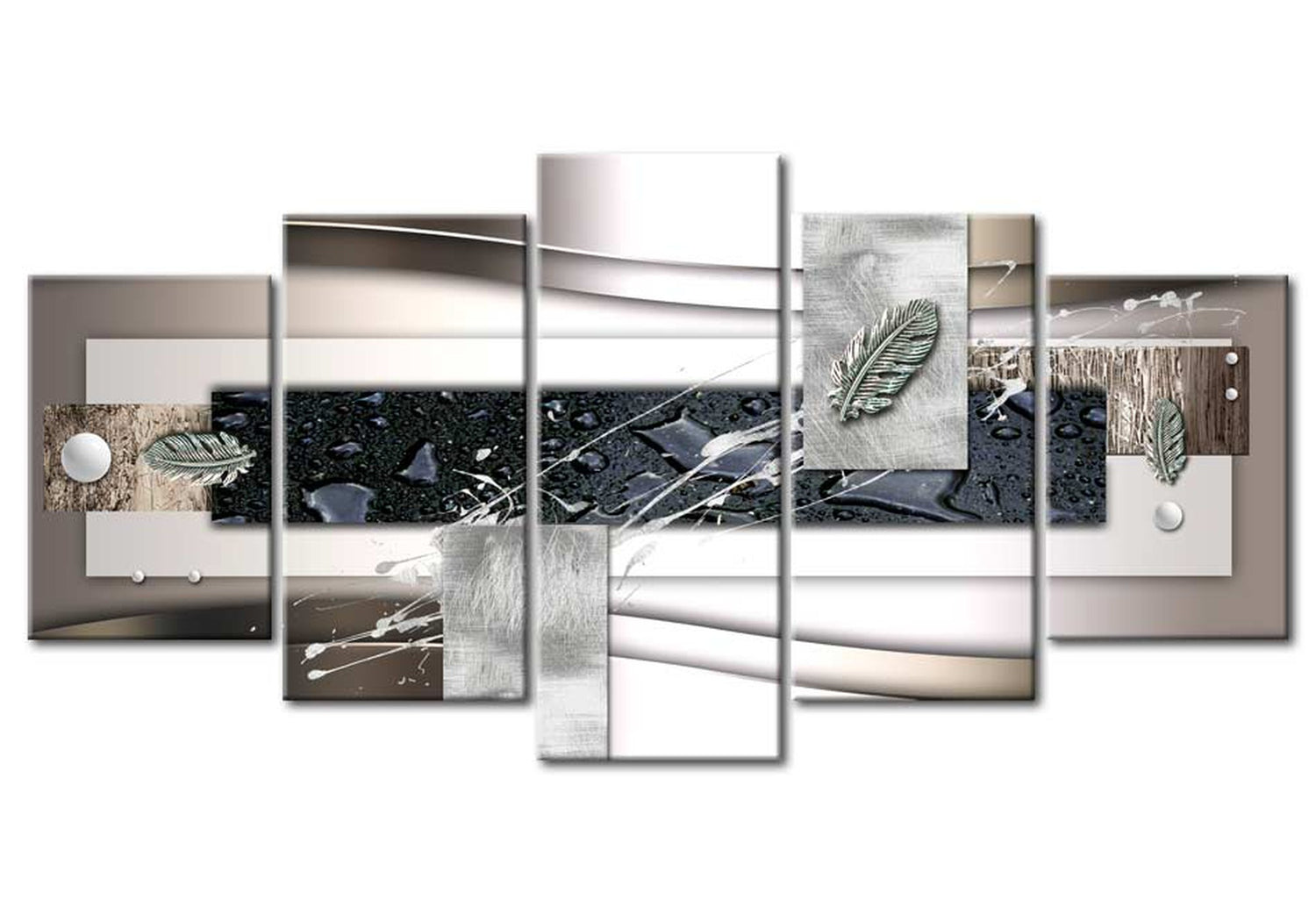 Glam Canvas Wall Art - Abstract Beauty - 5 Pieces