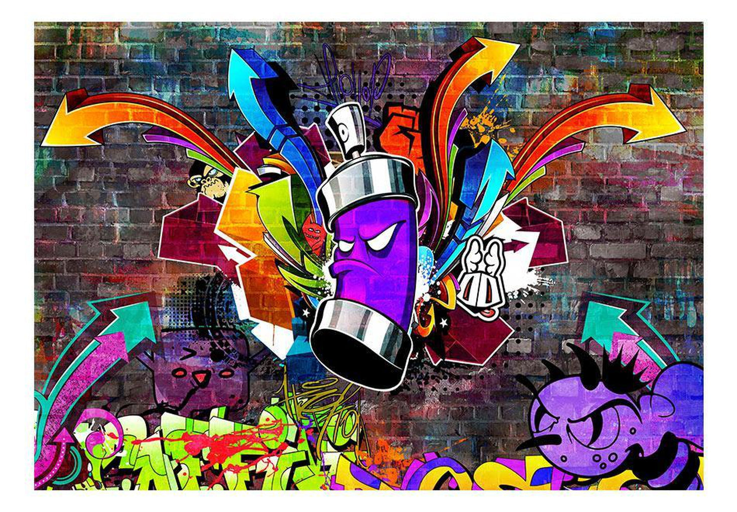 Wall mural - Graffiti: Colourful attack-TipTopHomeDecor