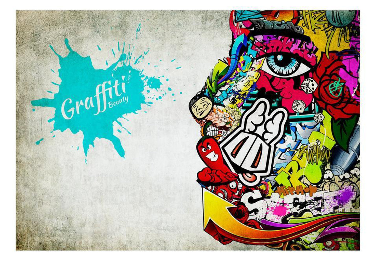 Wall mural - Graffiti beauty-TipTopHomeDecor