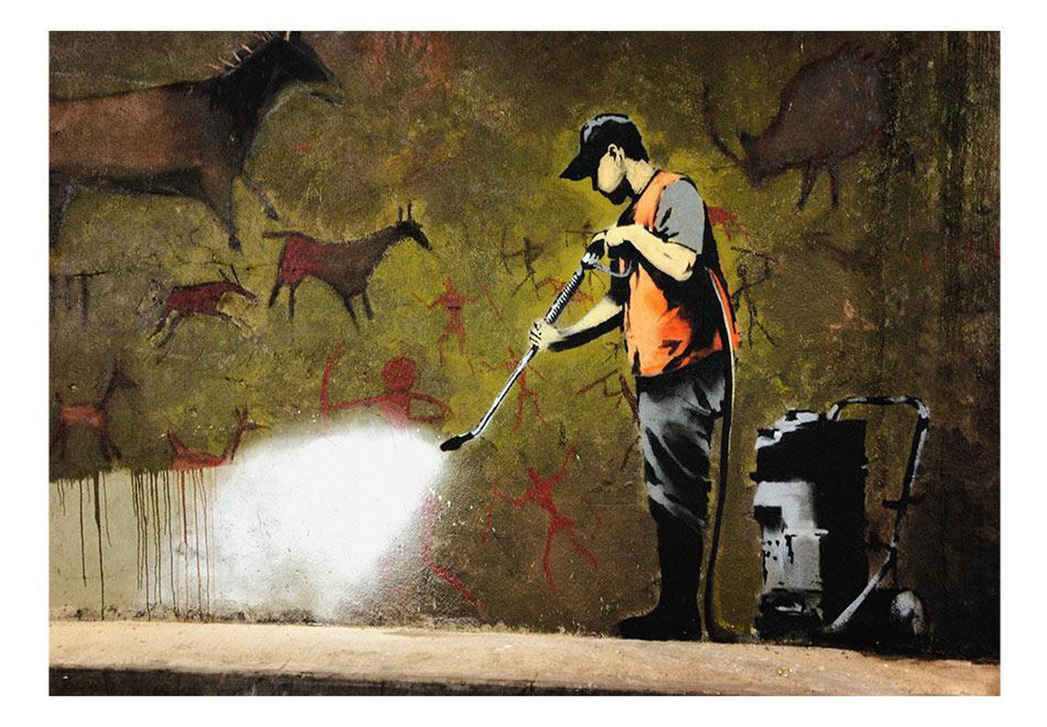 Wall mural - Banksy - Cave Painting-TipTopHomeDecor