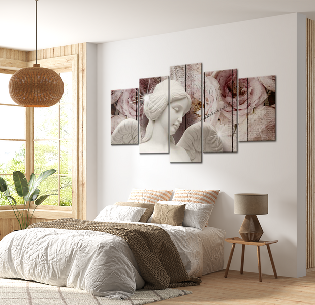 Vintage Canvas Wall Art - Angel Time - 5 Pieces