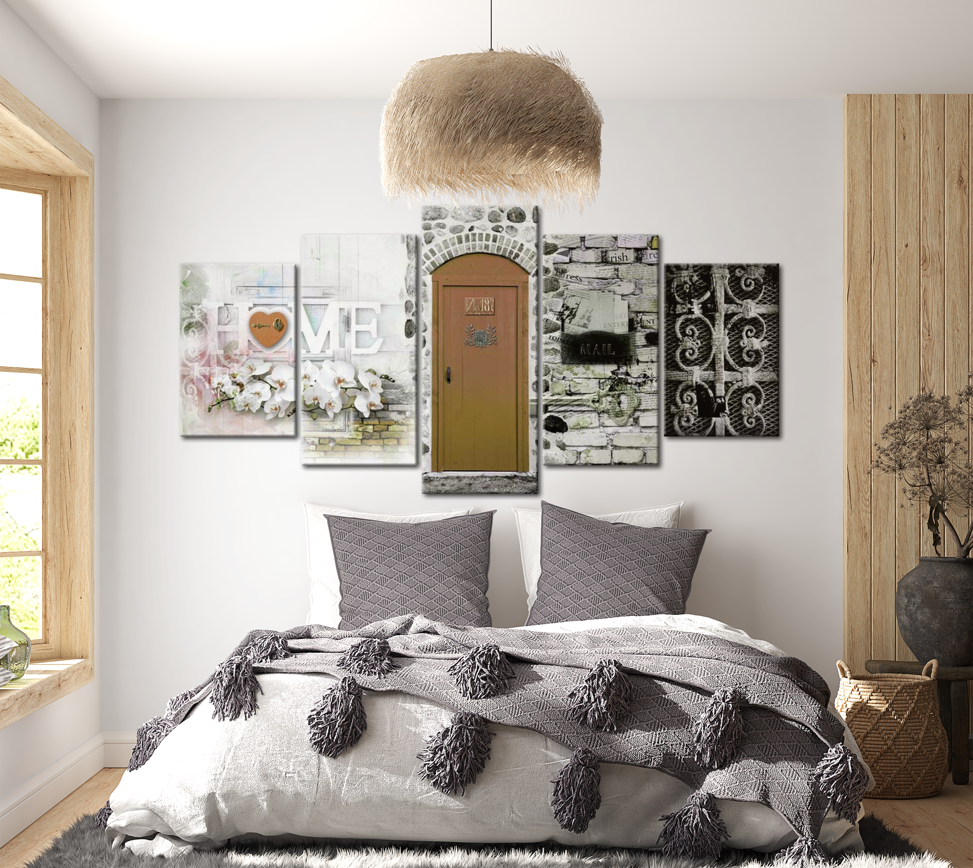 Stretched Canvas Vintage Art - Home Of Love 40"Wx20"H