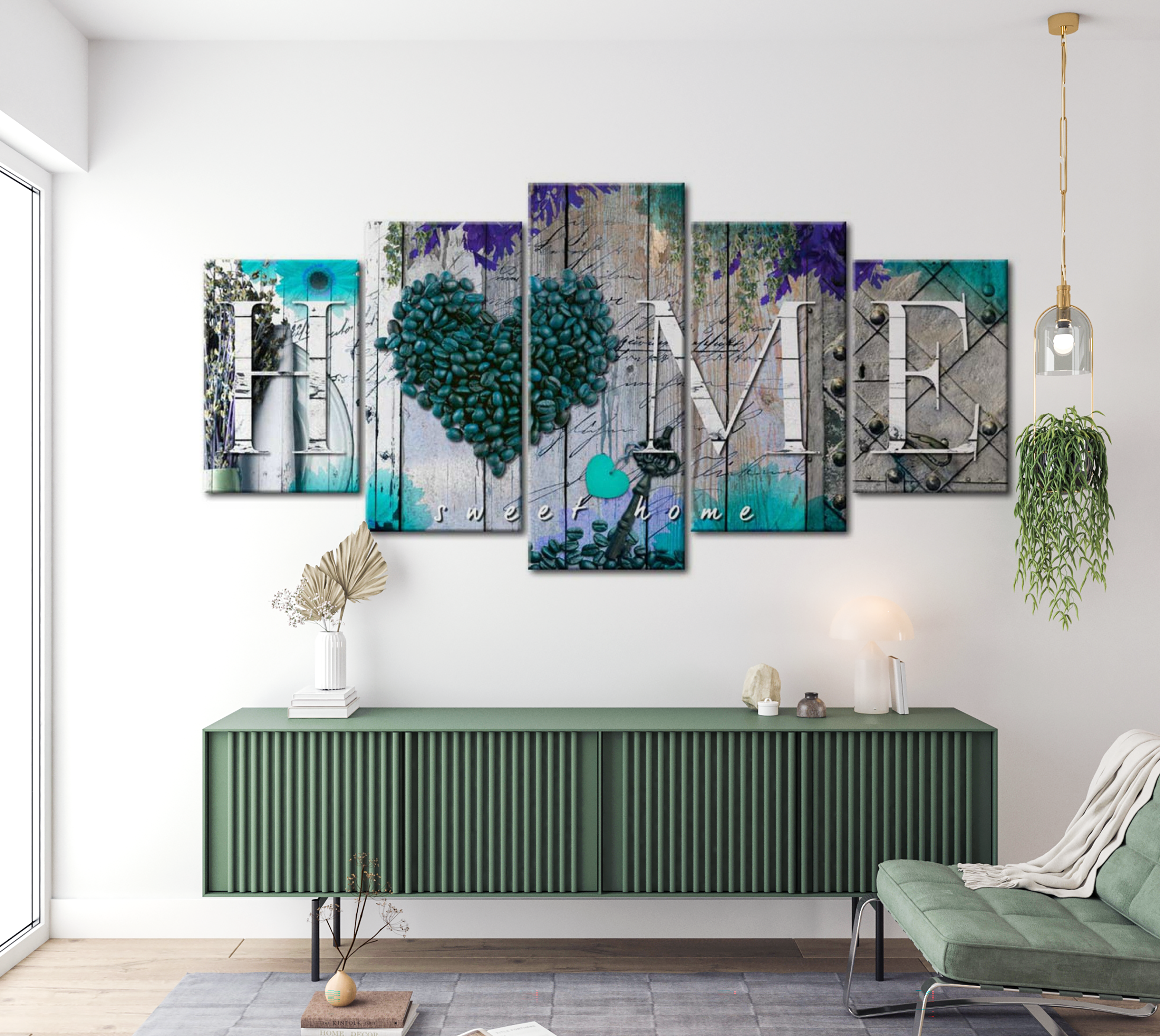 Stretched Canvas Vintage Art - Coffee Heart Iii 40"Wx20"H